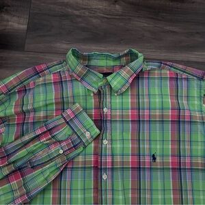 Polo Ralph Lauren Classic Fit Shirt Men's Size 3XL Colorful Plaid Check Preppy